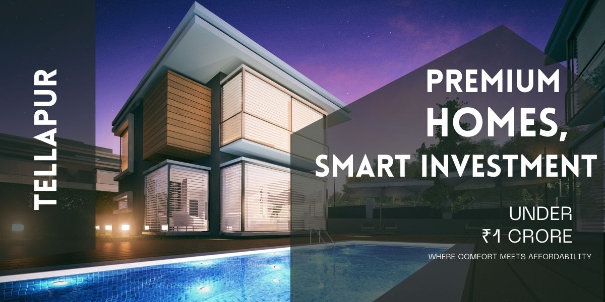 "Premium gated residential community near Tellapur with modern homes, greenery, and affordable luxury under 1 crore."