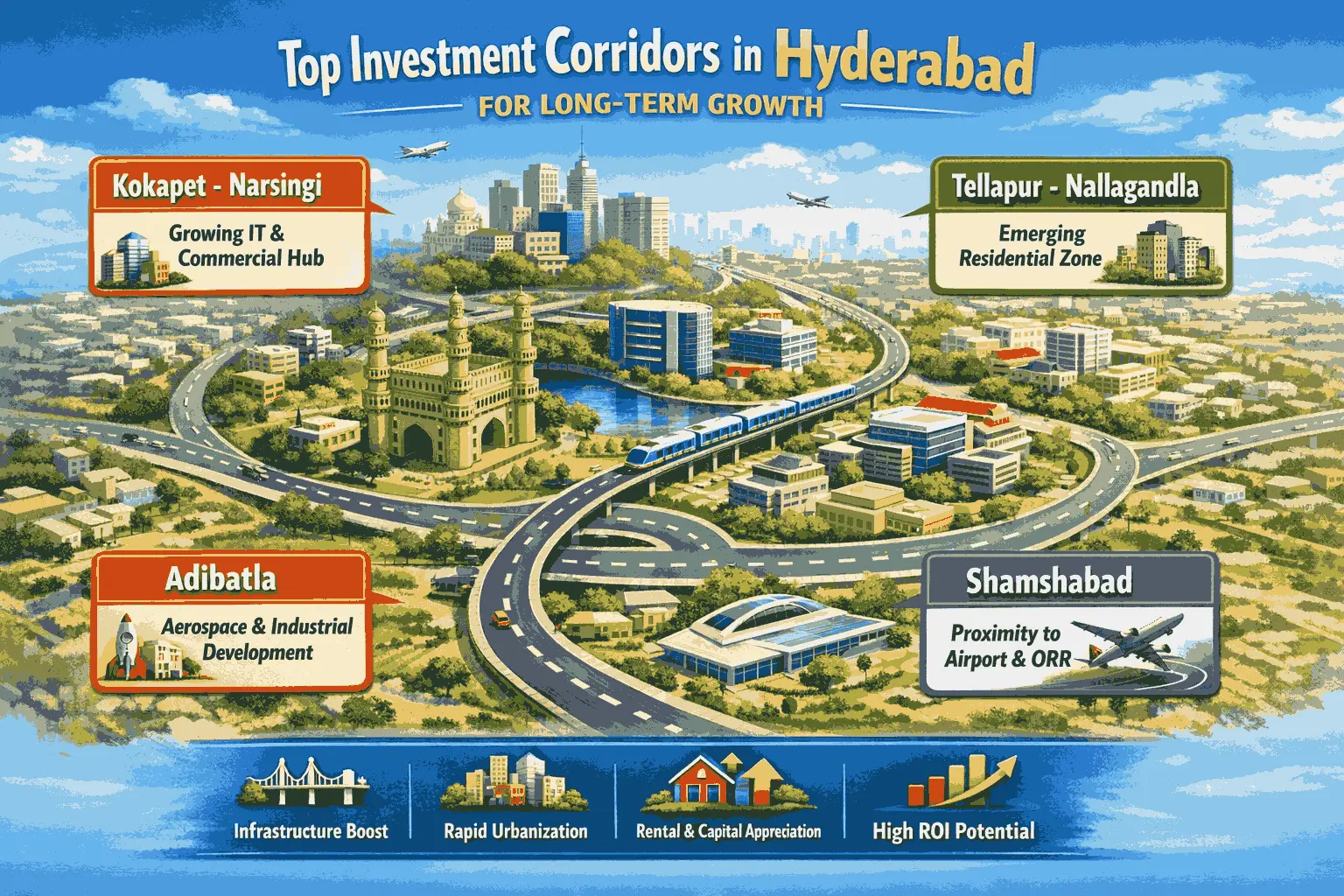 Top investment corridors in Hyderabad