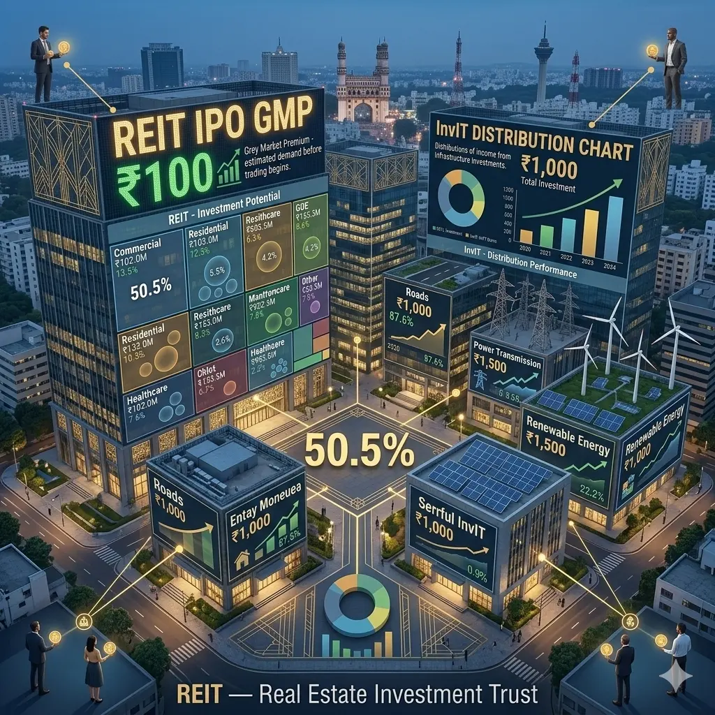 invits and reits, reit ipo gmp. what is reit and invit​, what are reits and invits, understanding reits and invits, invest in real estate,