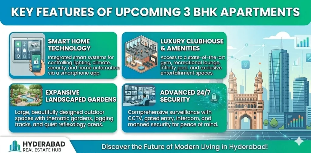 key feature of upcoming 3 bhk apartments