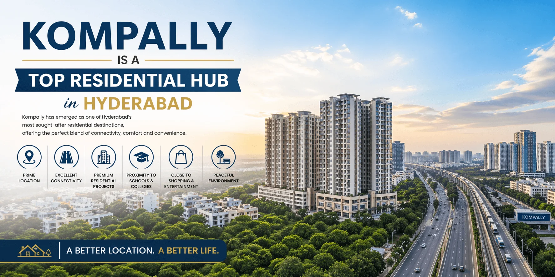 kompally residential hub in hyderabad