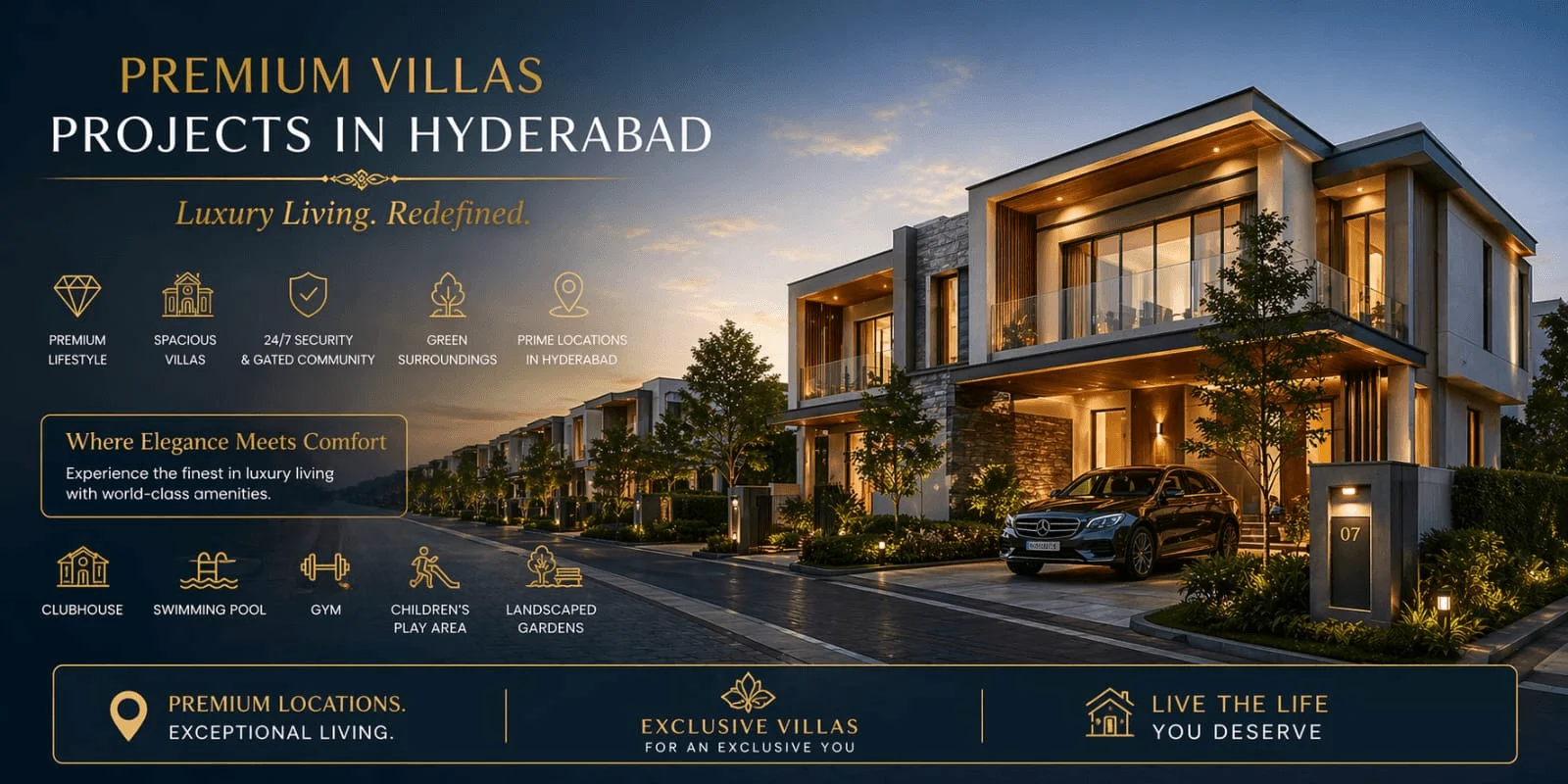 premium villas projects in hyderabad