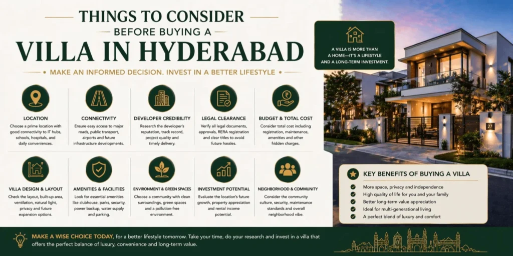 things to consider before buying a villa in hyderabad