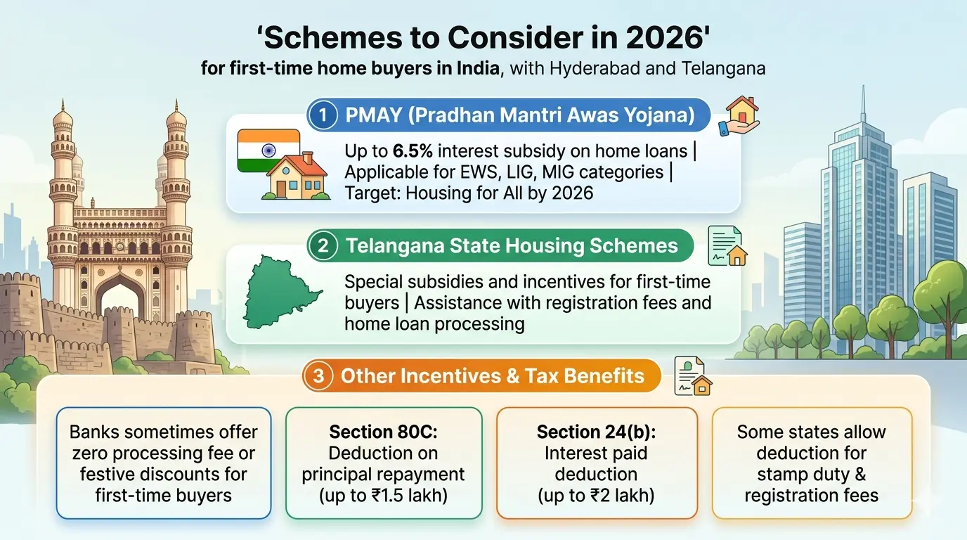 PMAY scheme benefits first time home buyer guide for Hyderabad