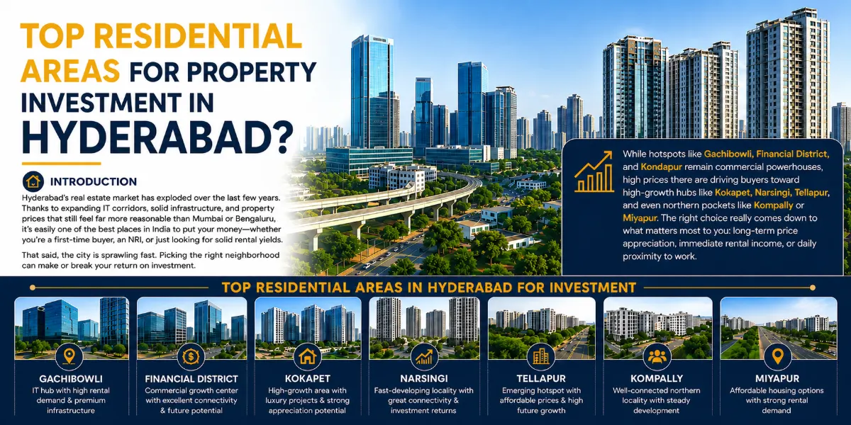 Top Residential Areas for Property Investment in Hyderabad