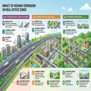 Impact of Highway Expansion on real estate Zones