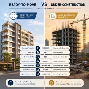 Ready to Move vs Under Construction Properties Quick Comparison